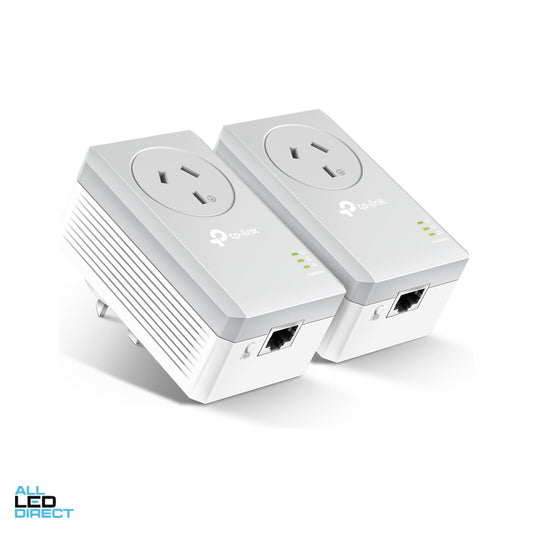 TP-Link 10 Amp HOMEPLUG 600 Megabit Passthrough Powerline Starter Kit