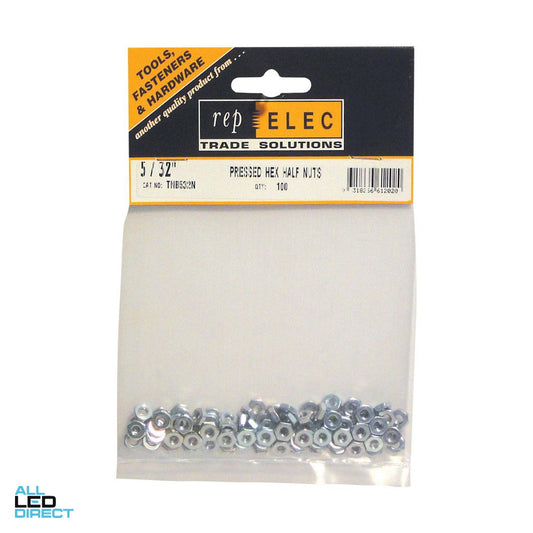 Repelec Nuts Hex Half Head 5/32 PACK OF 100