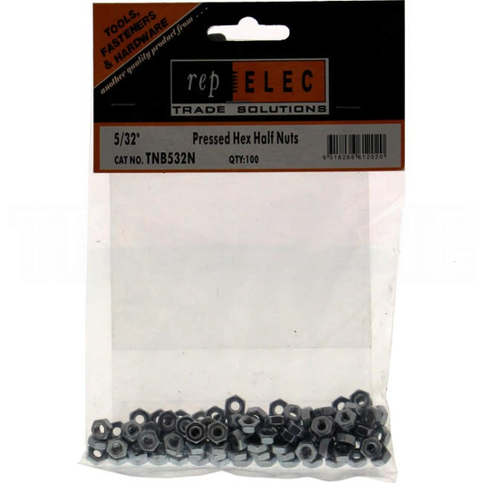 Repelec Nuts Hex Half Head 5/32 PACK OF 100