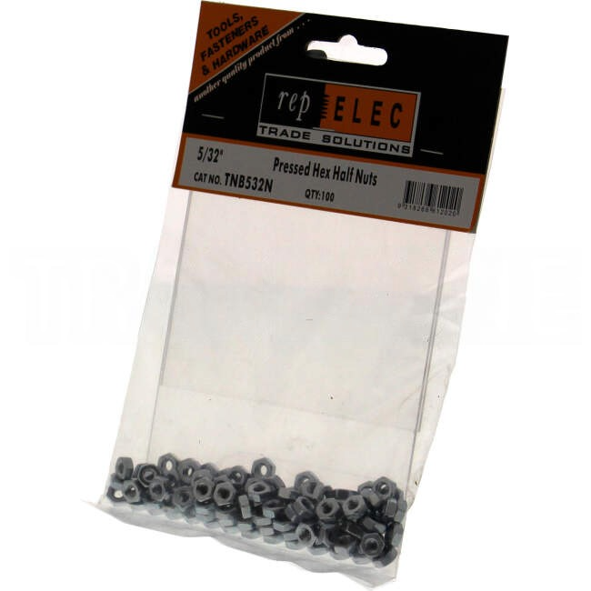 Repelec Nuts Hex Half Head 5/32 PACK OF 100