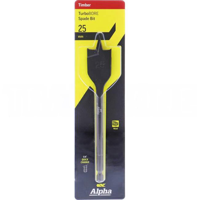 Sheffield 25mm Alpha Spade Bit - TurboBORE