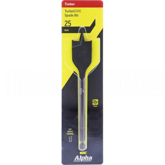 Sheffield 25mm Alpha Spade Bit - TurboBORE
