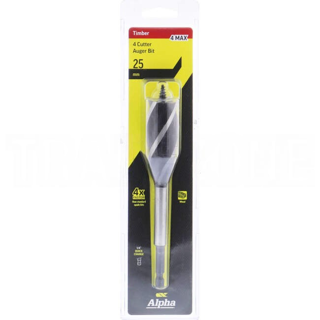 Sheffield 25mm 4 Cutter Auger Bit - 4 MAX