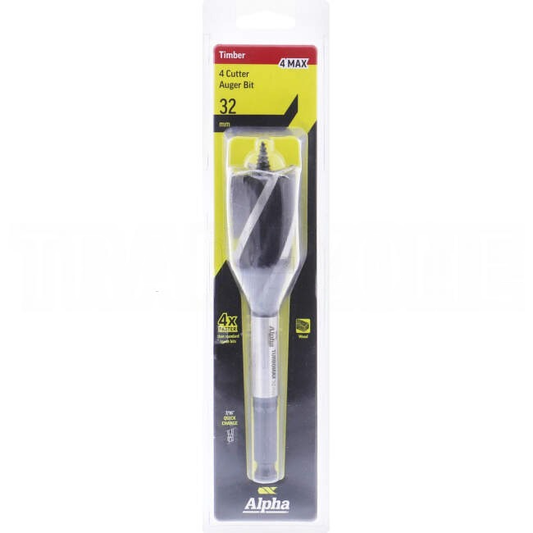 Sheffield 32mm 4 Cutter Auger Bit - 4 MAX