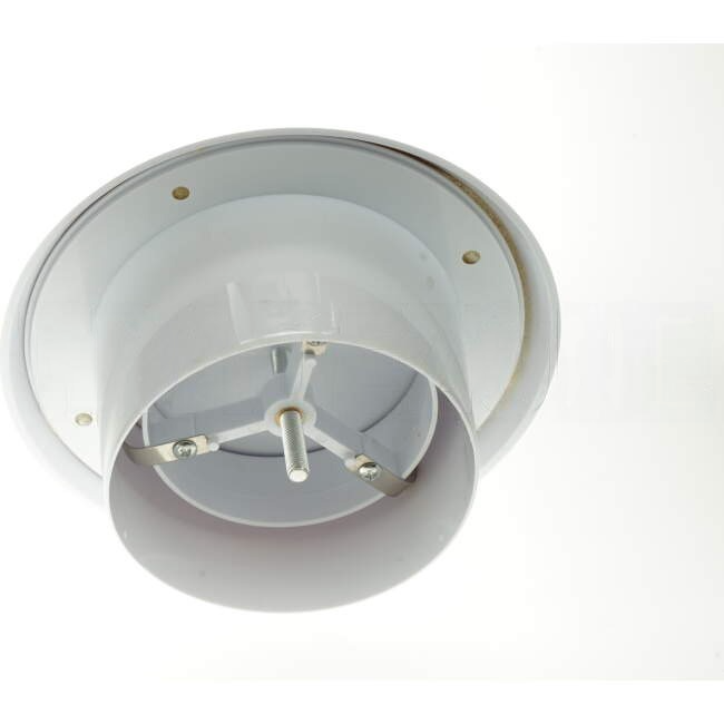 Ventair Ceiling Mounted Round Fixed Inlet or Outlet Grille White Suitable for 100mm Duct