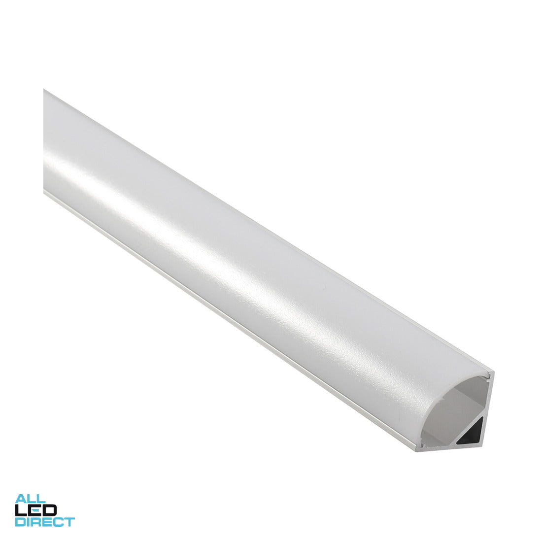 VIBE Corner Aluminium Extrusion With PMMA Opal Matt Diffuser 2 Metres ALL LED Direct