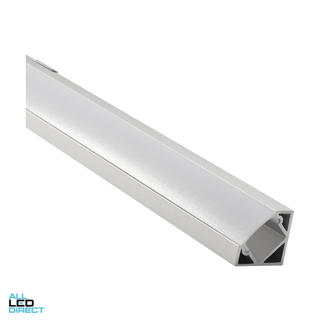 Vibe Step Edge Aluminium Profile With Opal Matt Diffuser 2 Metres ALL LED Direct