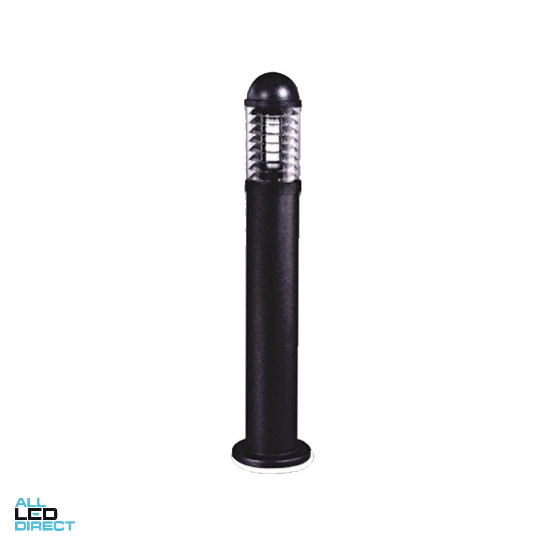 Vibe 1002 mm Bollard Light with Internal Louvered Head IP65 Black ALL LED Direct
