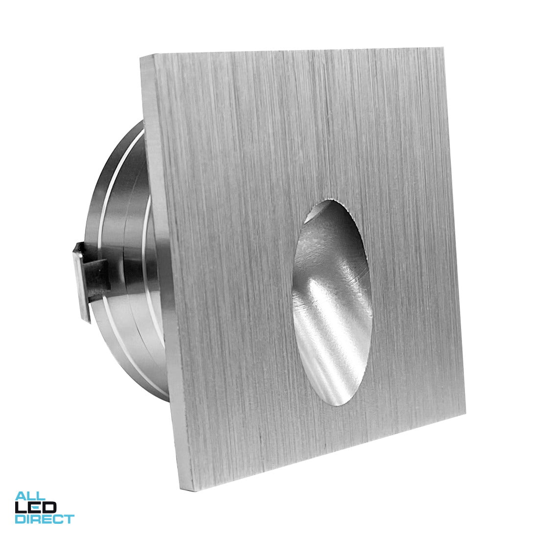 Vibe 1 W Square LED Step/Wall Light Silver 3000 K ALL LED Direct