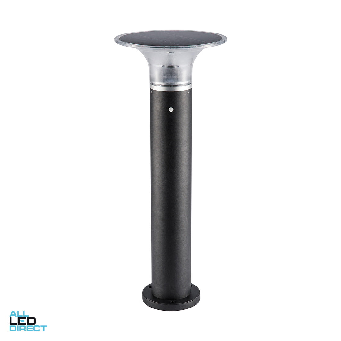 Vibe 600 mm Solar LED Bollard Light Black IP54 3000/6500 K ALL LED Direct