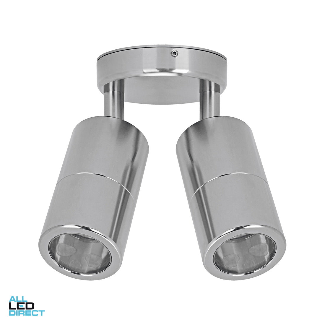Vibe 2 x 6 W Twin Adjustable LED Wall Light with GU10 Base Titanium 3000/4000/6000 K ALL LED Direct