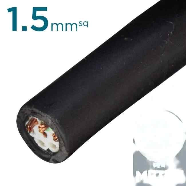 Apec 1.5mm 10 Core & Earth Black Control Cable Per Metre - Default Title (VCM105E10B5K1)