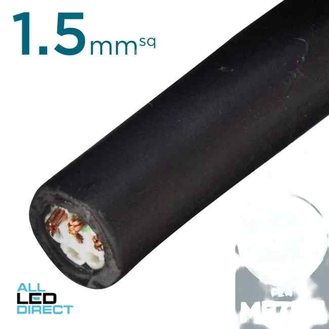 Apec 1.5mm 10 Core & Earth Black Control Cable Per Metre