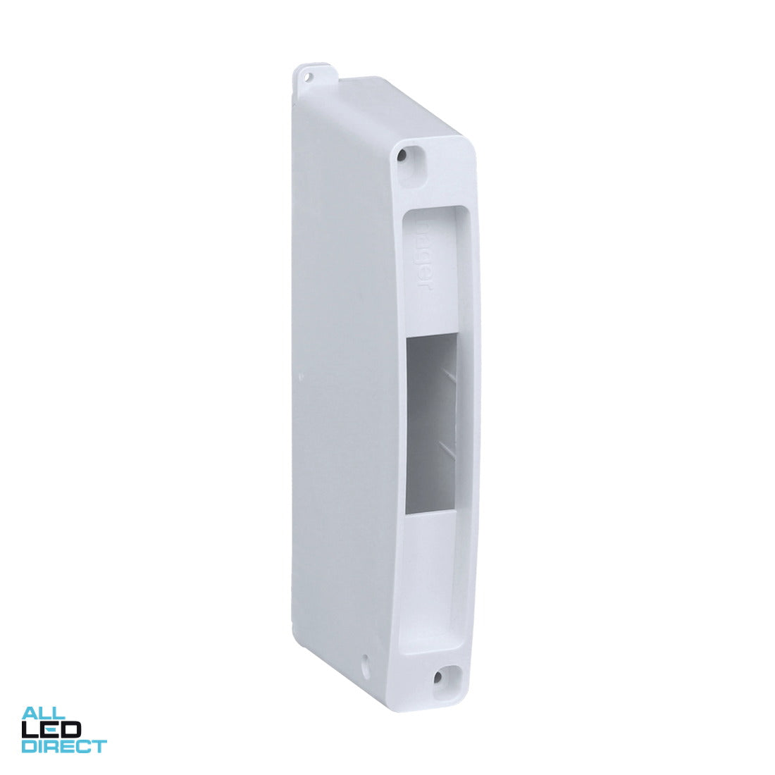 Hager 1 Pole Surface Mounted Enclosure Including Din Rail ALL LED Direct