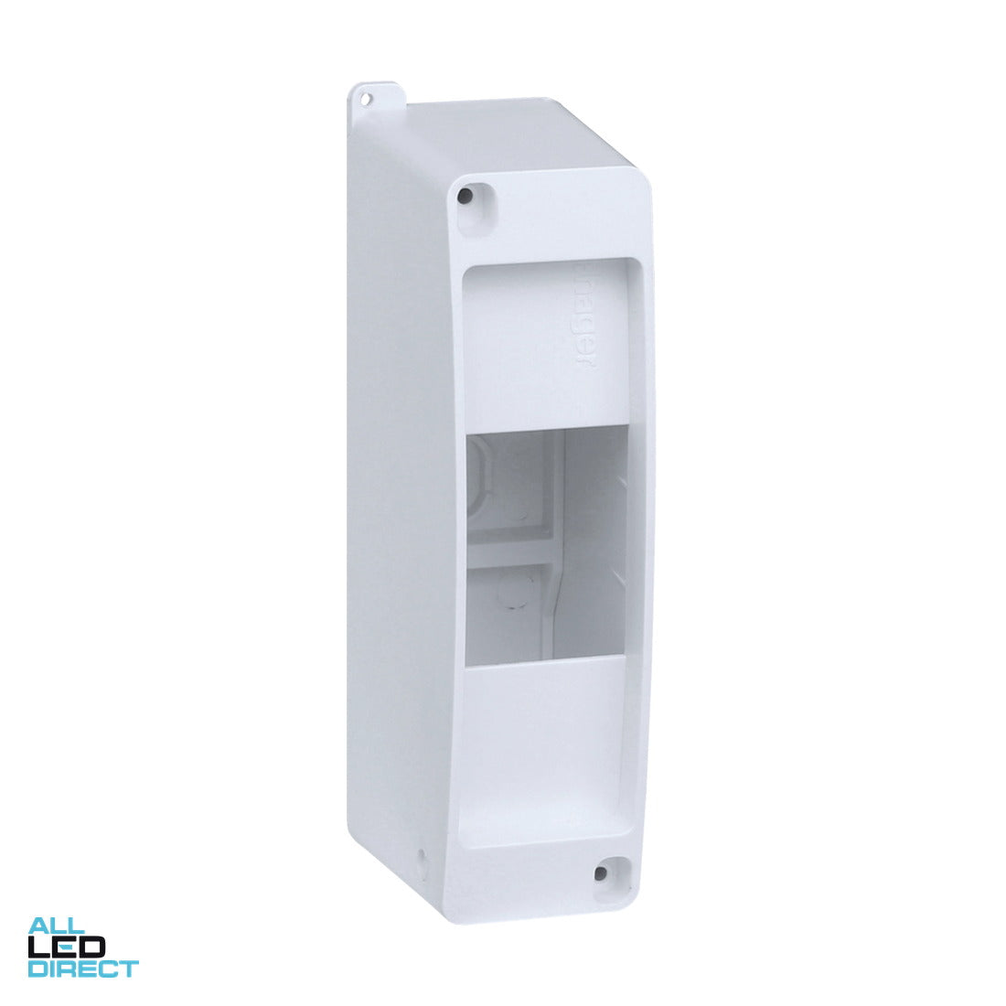 Hager 2 Pole Surface Mounted Enclosure Including Din Rail ALL LED Direct