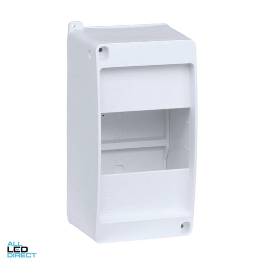 Hager 1 Row of 4 Pole Surface Mounted Enclosure Including Din Rail ALL LED Direct