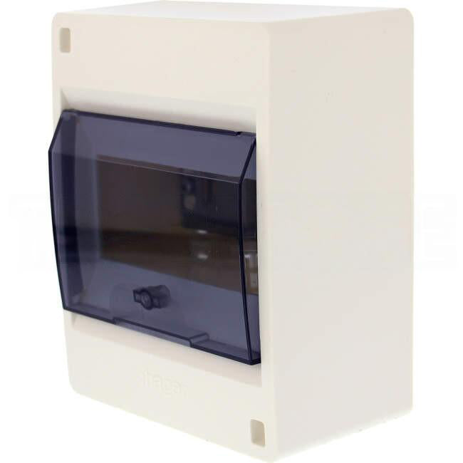 Hager 1 Row of 6 Pole Surface Mounted Switchboard Transparent Door ...
