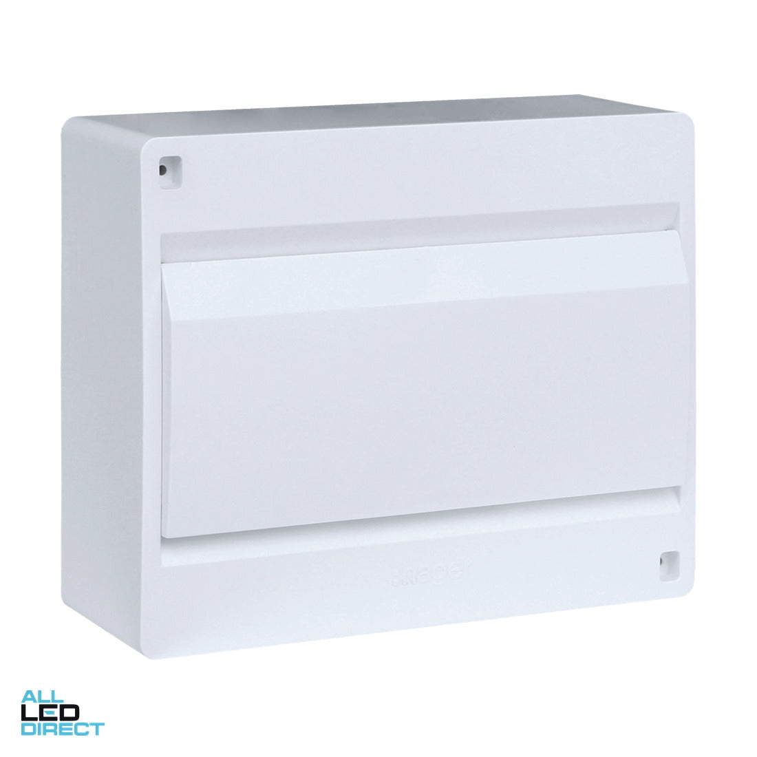 Hager 10 Pole Surface Mounted Switchboard Plain Door ALL LED Direct