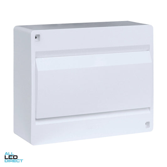 Hager 10 Pole Surface Mounted Switchboard Plain Door ALL LED Direct
