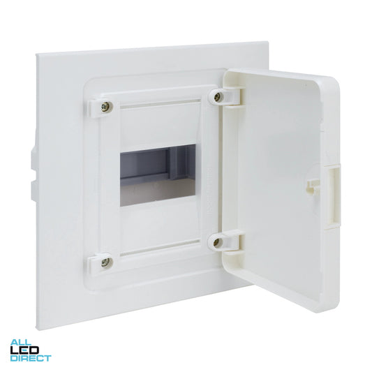 Hager 4 Pole Plastic Flush Mount Switchboard Plain Door ALL LED Direct