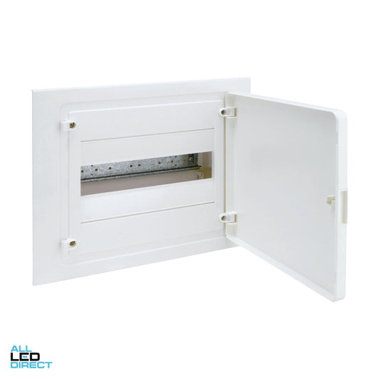 Hager 12 Pole Plastic Flush Mount Switchboard Plain Door ALL LED Direct