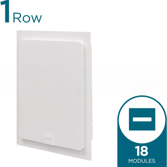 Hager 1 Row Of 18 Pole Plastic Flush Mount Switchboard Plain Door