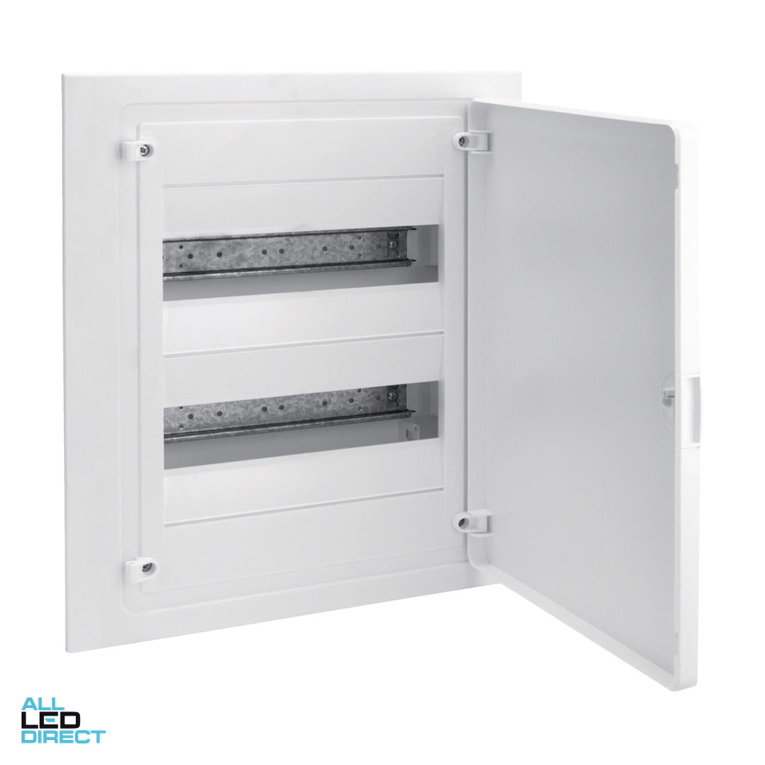 Hager 24 Pole Plastic Flush Mount Switchboard Plain Door ALL LED Direct