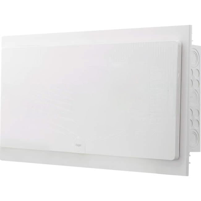 Hager 2 Rows Of 12 Pole Plastic Flush Mount Switchboard Plain Door ...