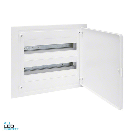 Hager 36 Pole Plastic Flush Mount Switchboard Plain Door ALL LED Direct