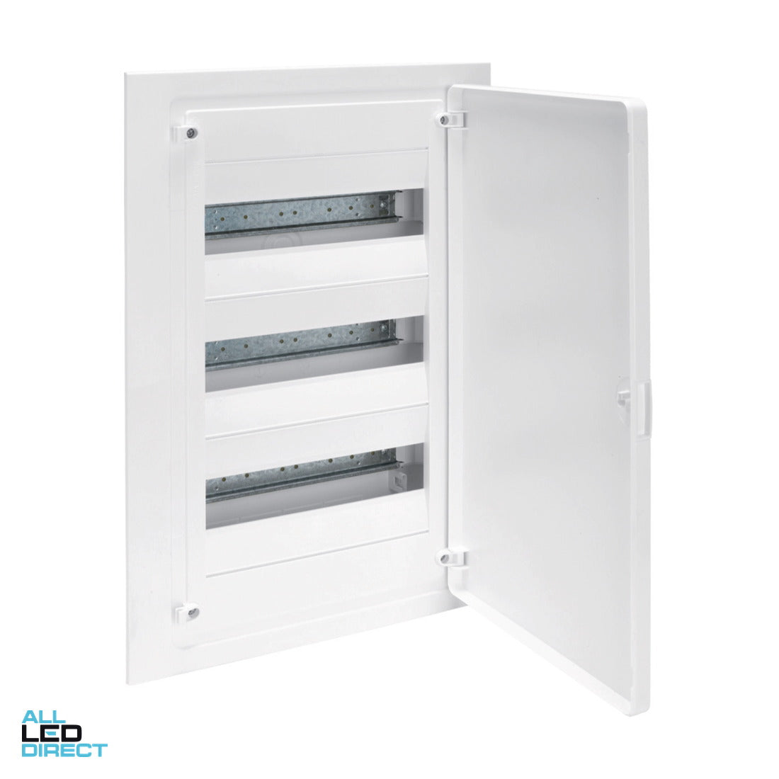 Hager 36 Pole Plastic Flush Mount Switchboard Plain Door ALL LED Direct