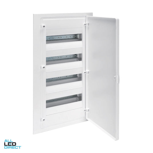 Hager 48 Pole Plastic Flush Mount Switchboard Plain Door ALL LED Direct