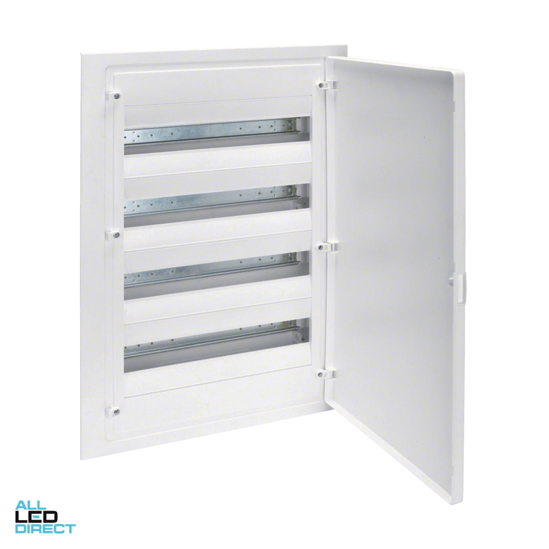 Hager 72 Pole Plastic Flush Mount Switchboard Plain Door ALL LED Direct