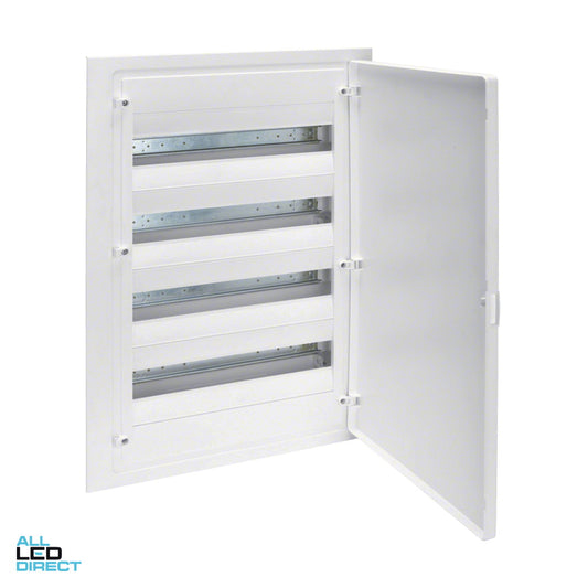 Hager 72 Pole Plastic Flush Mount Switchboard Plain Door ALL LED Direct