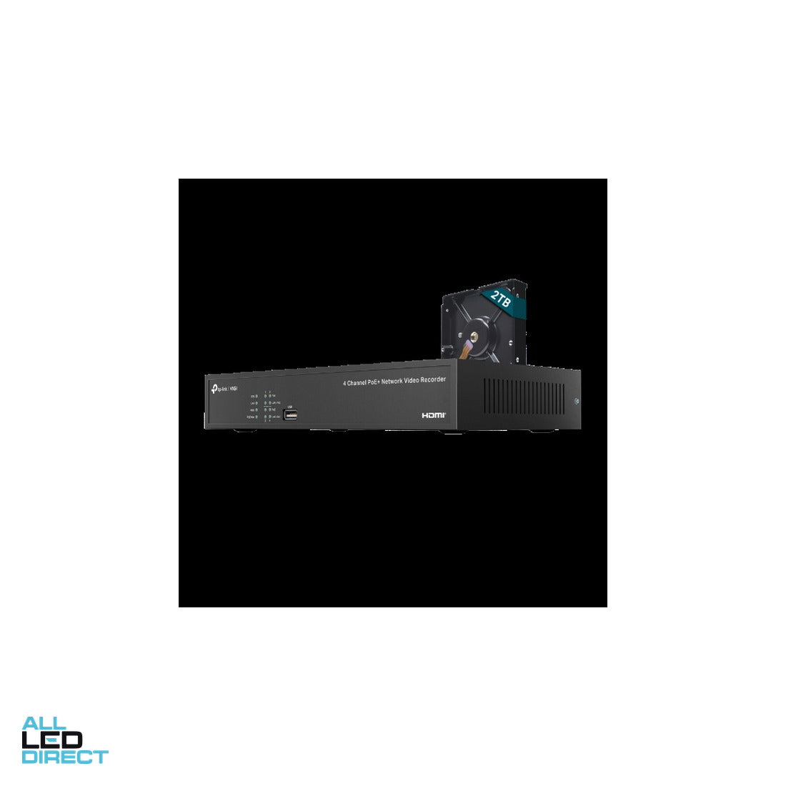 TP-Link VIGI 4 Channel PoE+ Network Video Recorder - No HDD ALL LED Direct