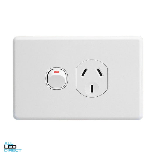 Clipsal 10 Amp C2000 Single Internal Powerpoint White 15 PIECE VALUE PACK ALL LED Direct