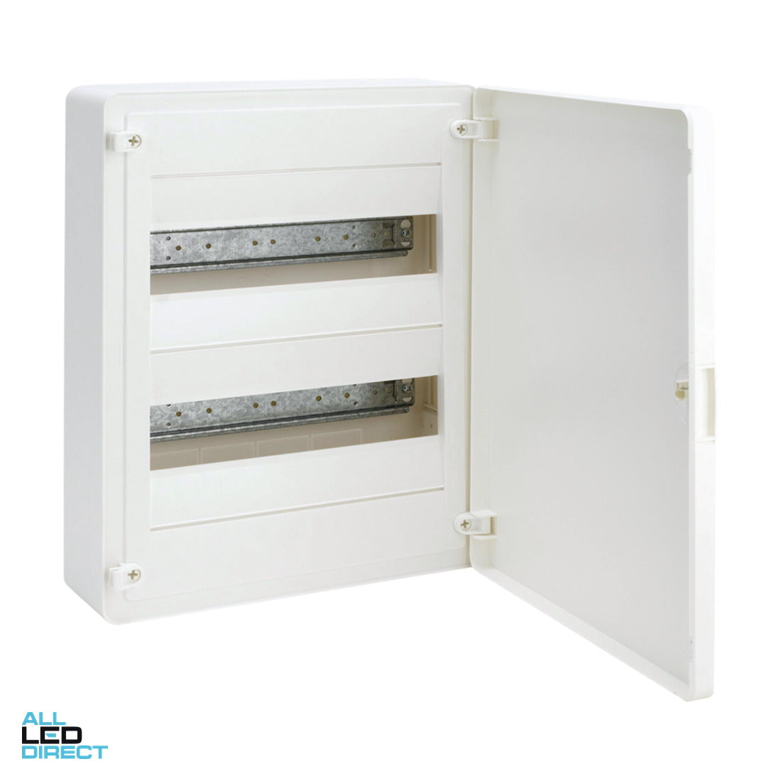 Hager 24 Pole Plastic Surface Mount Switchboard Plain Door ALL LED Direct