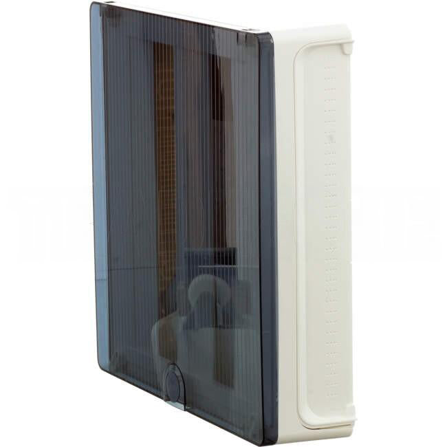 Hager 2 Row Of 18 Pole Plastic Surface Mount Switchboard Transparent D ...