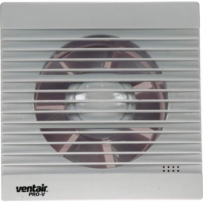 Ventair 209mm x 209mm SLIMLINE Flush Mounted Square Exhaust Fan White With Backdraft Damper Suitable For 148 Hole & 150mm Duct