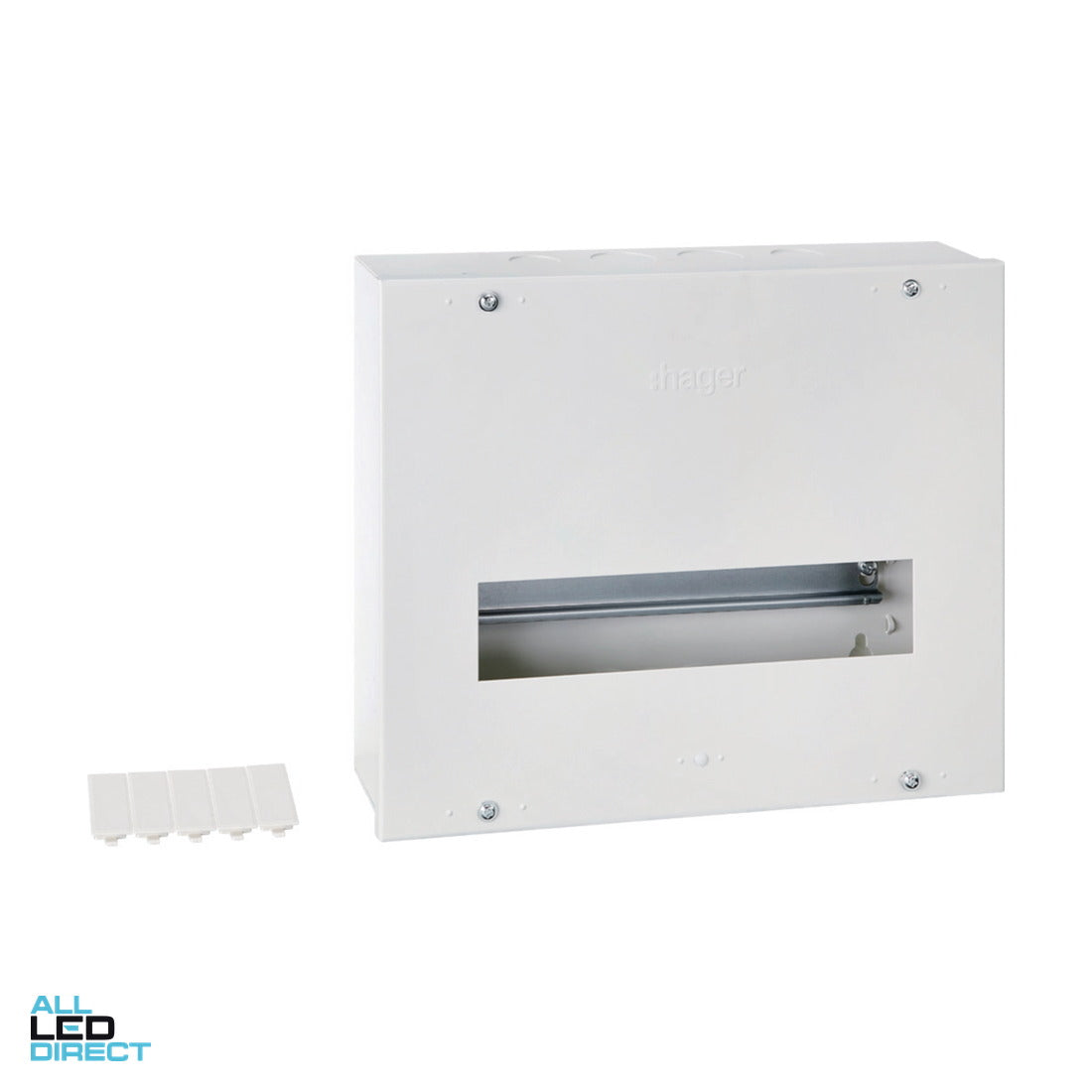 Hager 12 Pole Metal Surface Mount Switchboard ALL LED Direct