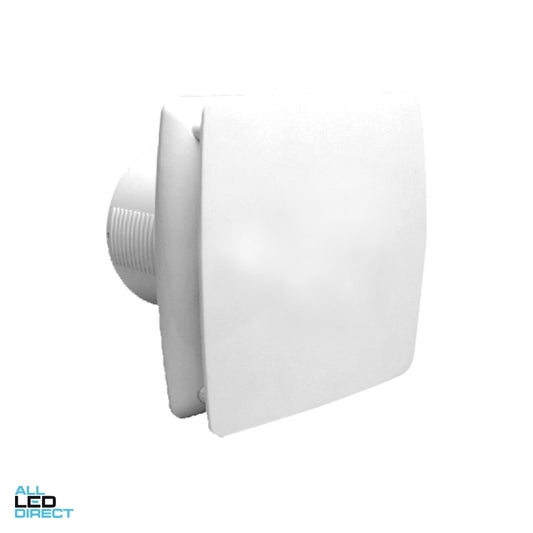 Ventair 193mm x 193mm UNIVERSAL Flush Mounted Square Exhaust Fan White With Backdraft Damper Suitable For 150mm Hole & 150mm Duct