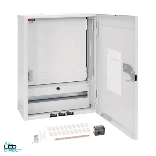Hager 688mm x 488mm x 278mm 24 Pole DIN QLD Metering Enclosure ALL LED Direct