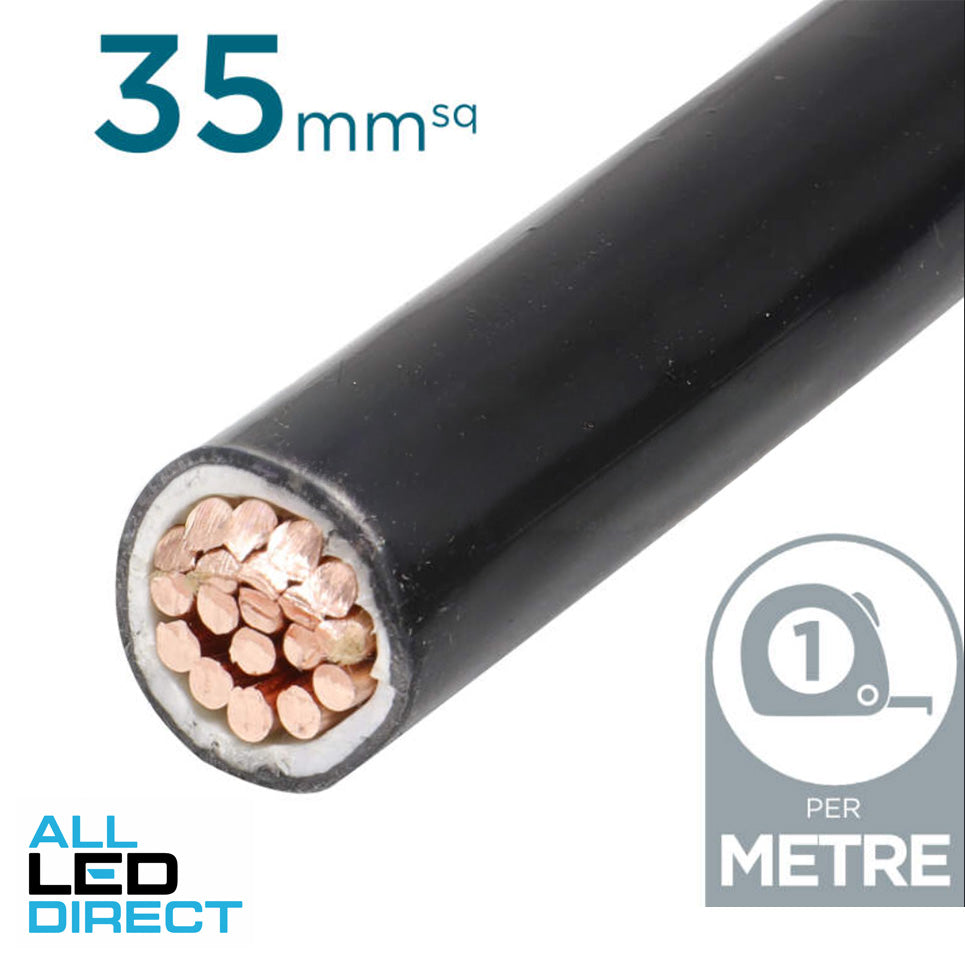 35mm Building Wire Cable Black Per Metre
