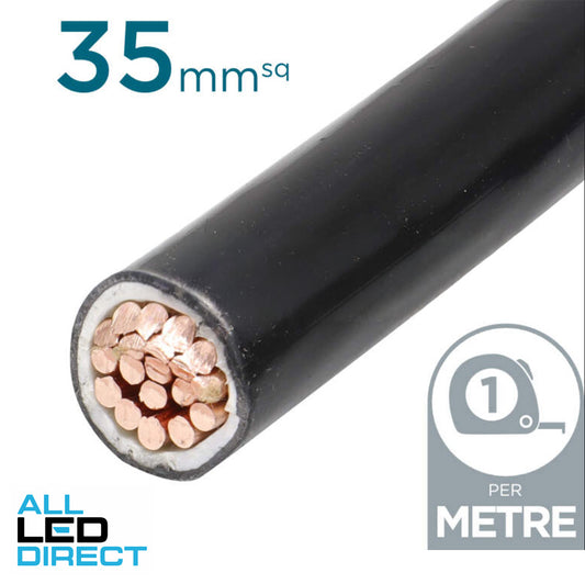 35mm Building Wire Cable Black Per Metre