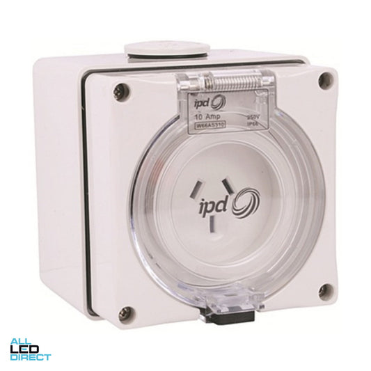 IPD 15 Amp Single Phase 3 Flat Pins Industrial Automatically Switched Outlet