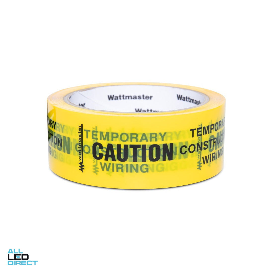 Wattmaster 38mm x 50 Metres Construction Warning Tape ALL LED Direct