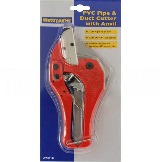 Wattmaster 38mm PVC Pipe 25mm Duct Ratchet Cutter