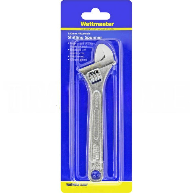 Wattmaster 150mm Adjustable Shifting Spanner/Wrench With Vernier Scale