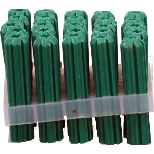 Wattmaster 7mm x 25mm Wall Plug Green Pack of 500