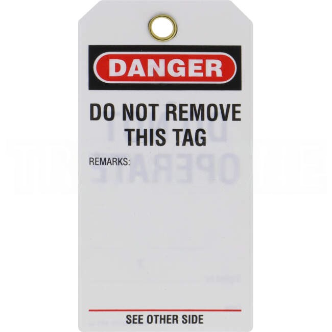 Wattmaster Do Not Operate Maintenance Department Tag With Pen Pack of 5