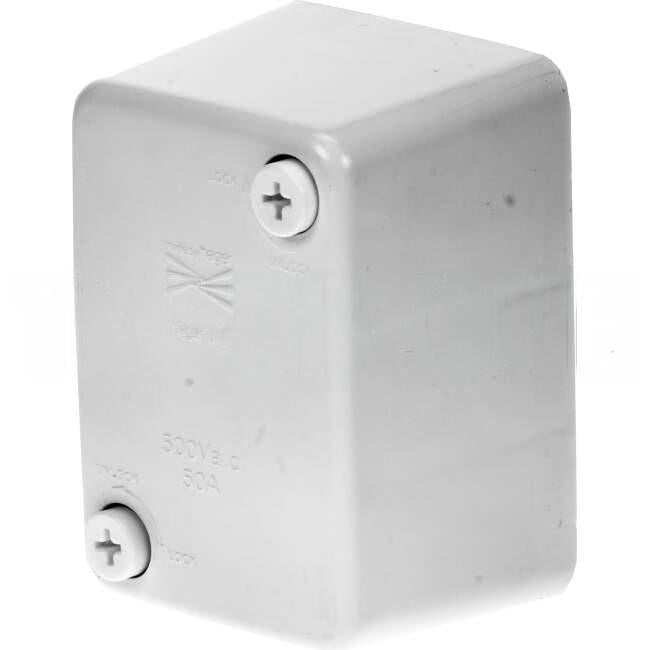 Hager 71mm x 100mm x 56mm 1 Way Shallow Rectangle Junction Box With 4 x Screw Connectors